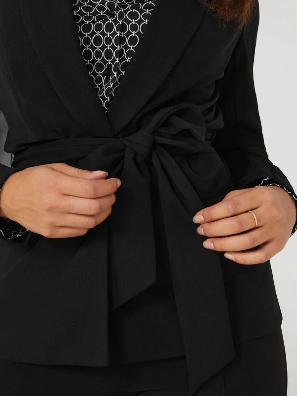 Sash Front Crepe Blazer - Image 6