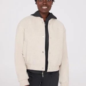 Button-Front Bomber Jacket