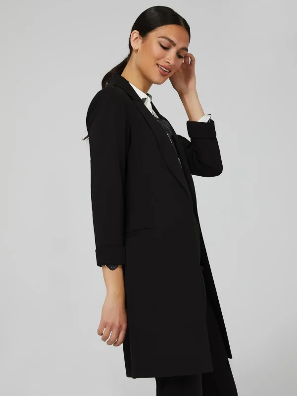 Long Open Blazer With Front Pockets - Image 3