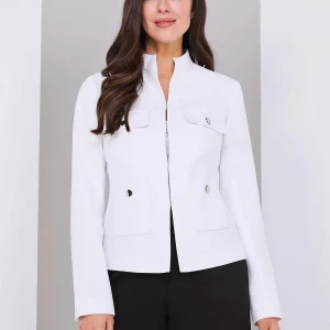 4 Pocket High Collar Blazer