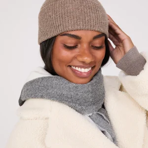 Faux Wool Ribbed Beanie