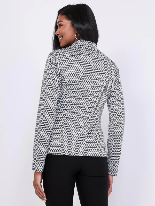 Jacquard One-Button Blazer - Image 5