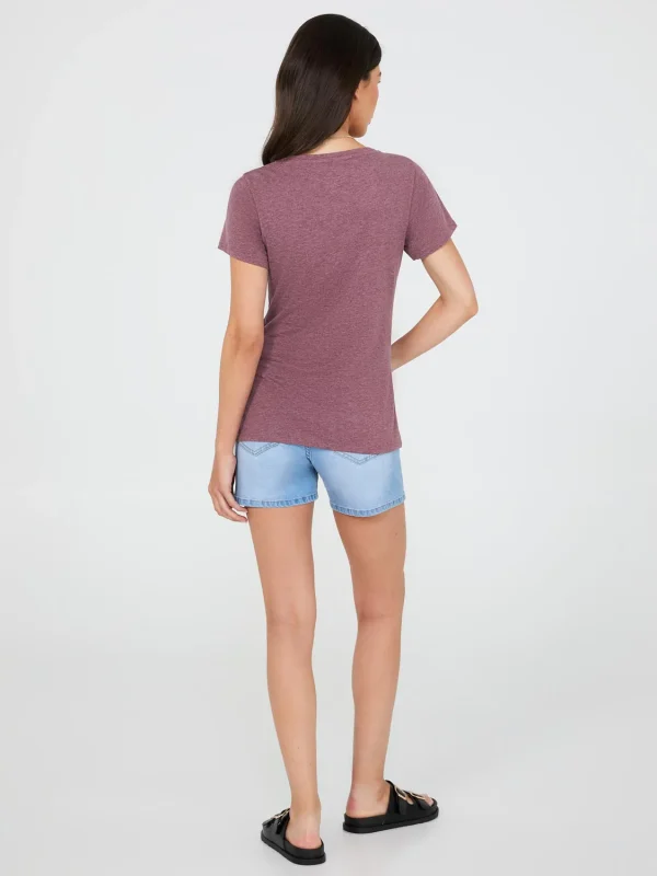 Scoop Neck Melange T-Shirt - Image 12