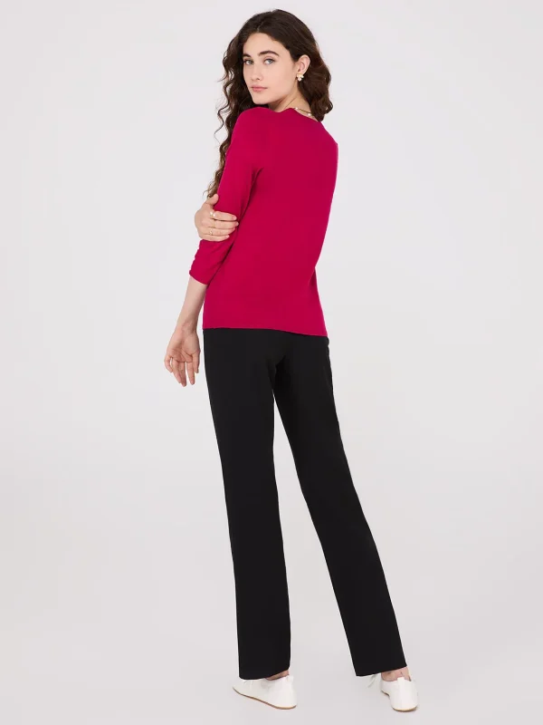 Round Neck Sweater With Button Details - Image 8
