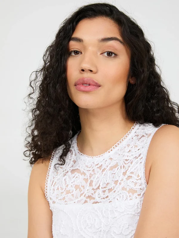 Sleeveless Corded Lace Top - Image 3