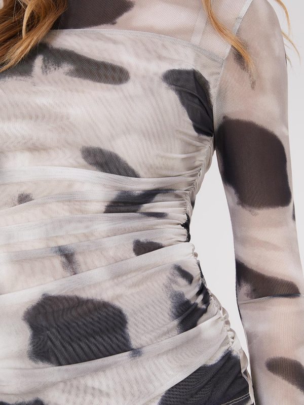 Abstract Print Mesh Top - Image 6