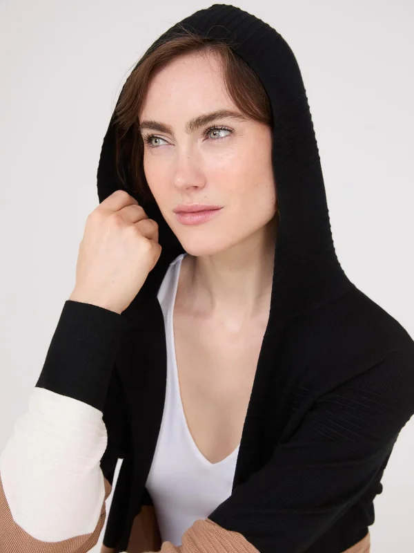 Ribbed Colour Block Open Duster - Image 2