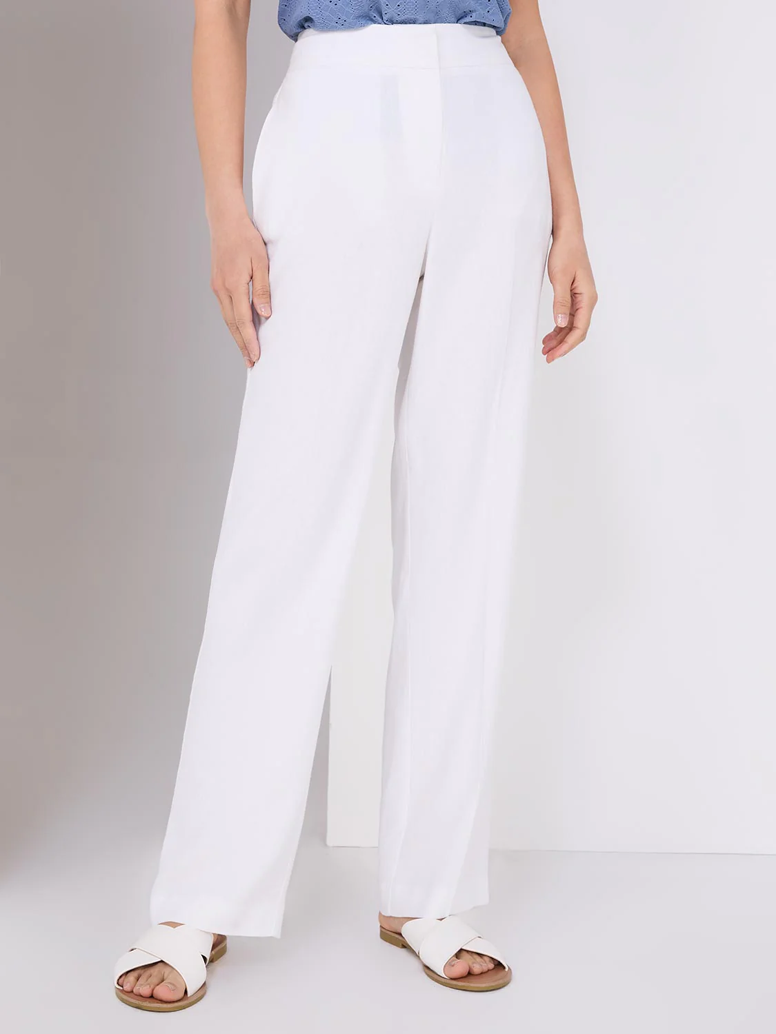Wide-Leg Linen Pants - Image 2