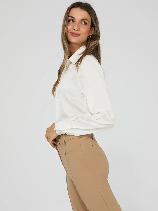 Satin Button Down Blouse - Image 3