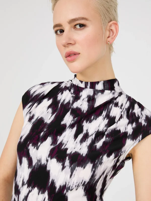 Colour Wash Funnel Neck Top - Image 2