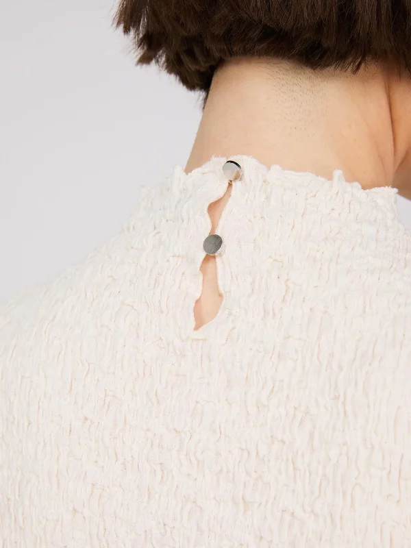 Sleeveless Textured Mock Neck Top - Image 9
