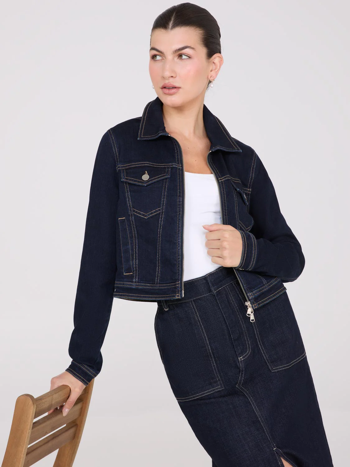 Waisted Denim Jacket - Image 2
