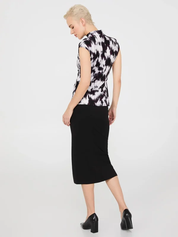 Colour Wash Funnel Neck Top - Image 4