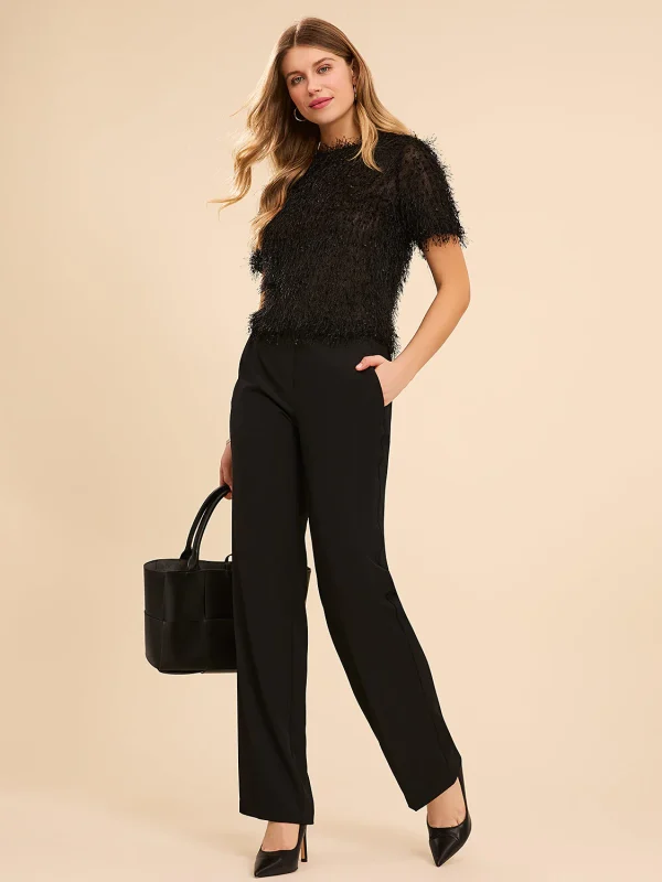 Shaggy Short Sleeve Waisted Top - Image 2