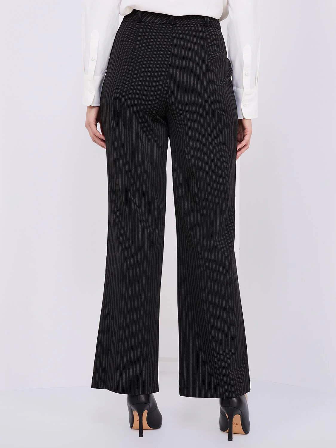 Striped High-Waisted Wide Leg Trousers - Image 4