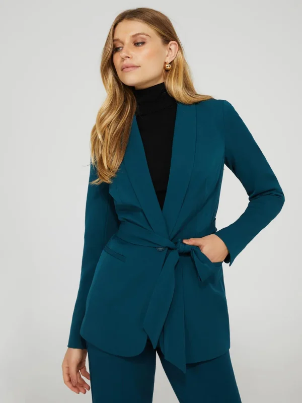 One Button Shawl Collar Blazer - Image 6