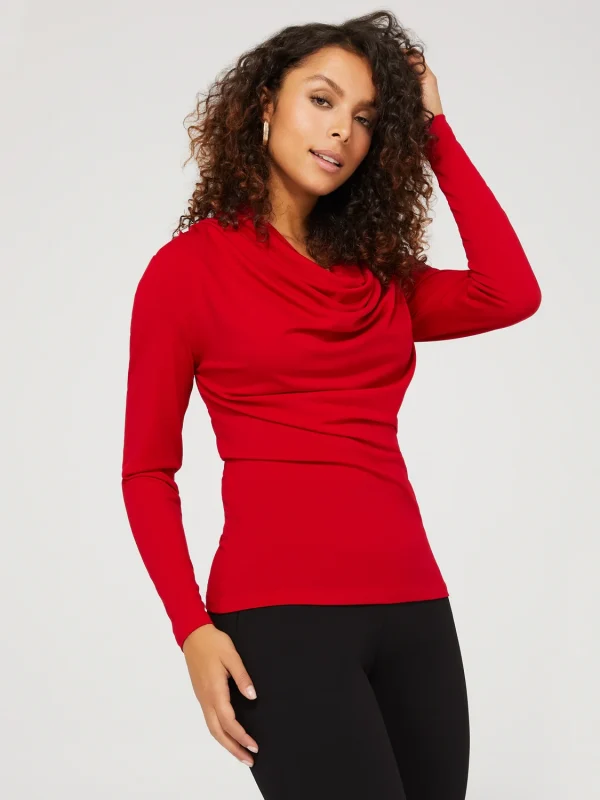 Cowl Neck Top With Pleat Details - Image 4