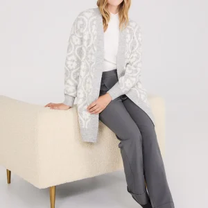 Jacquard Drop Shoulder Duster