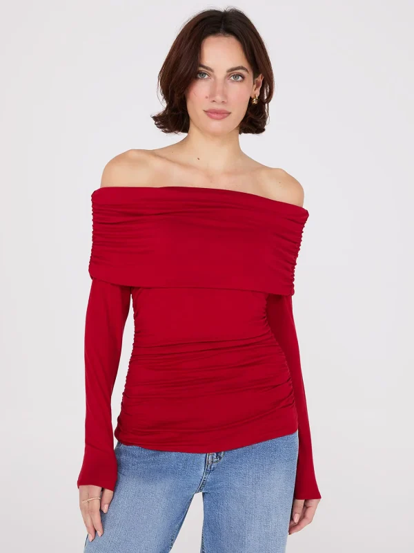 Ruched Off-The-Shoulder Top - Image 2