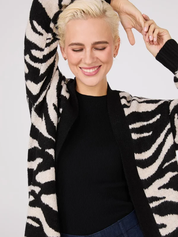 Zebra Print Drop Shoulder Duster - Image 2
