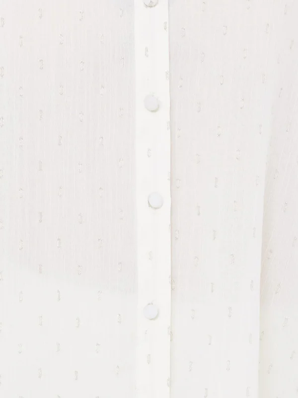 Collarless Button-Front Blouse - Image 6