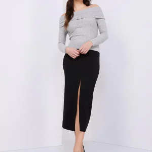 Long Front Slit Skirt