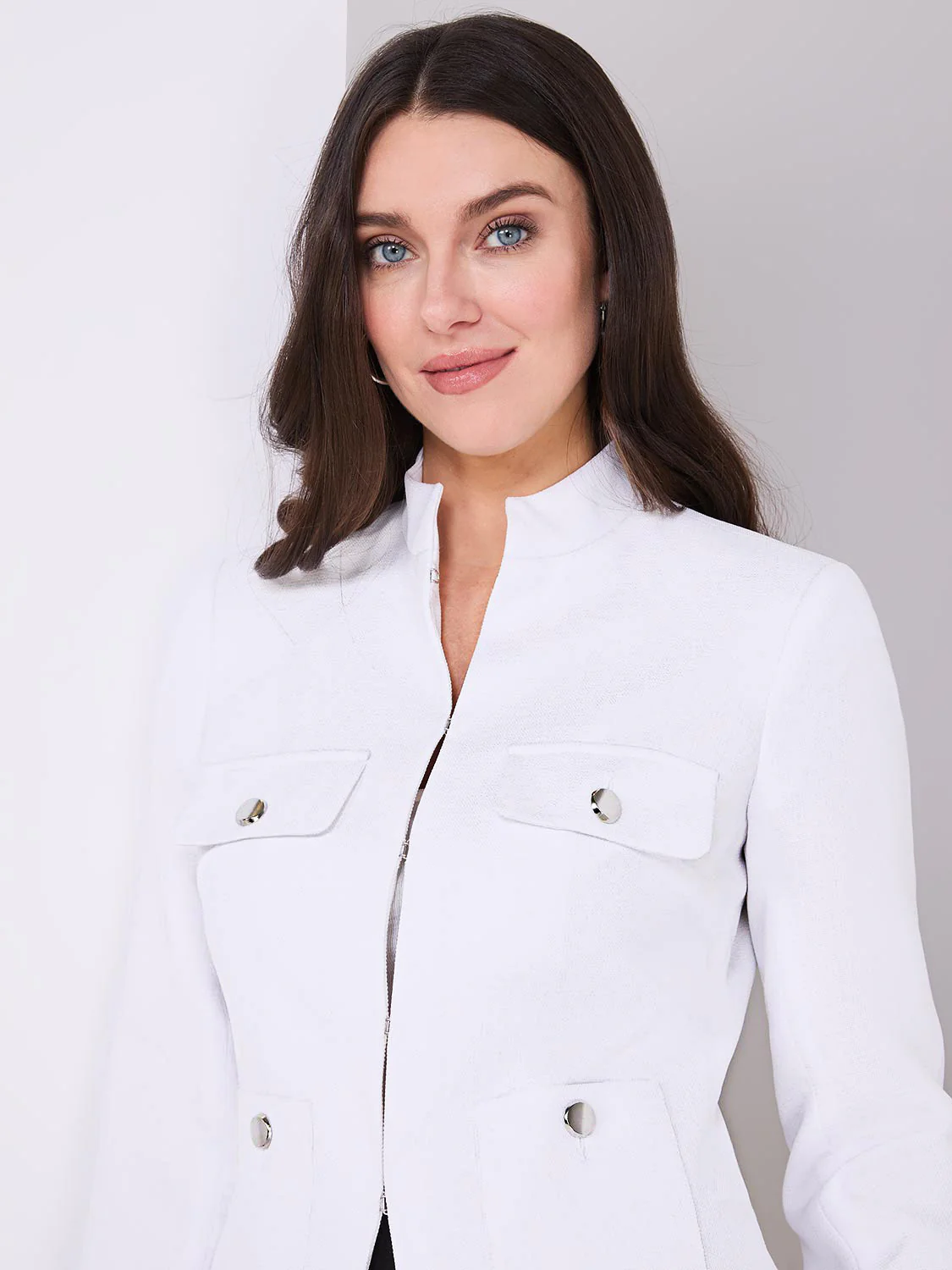 4 Pocket High Collar Blazer - Image 2