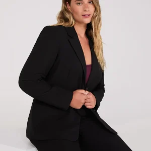 Notch Collar 2-Button Blazer
