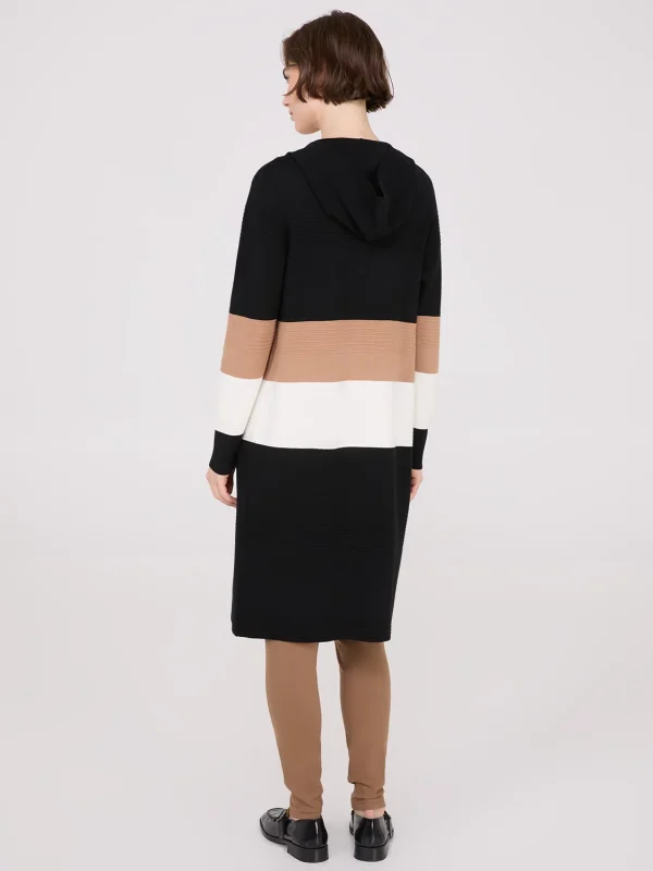 Ribbed Colour Block Open Duster - Image 4