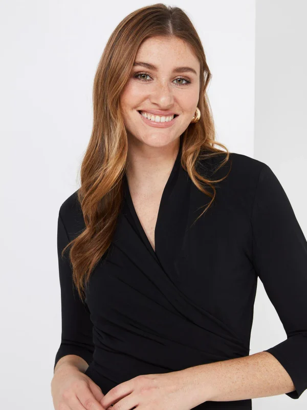 3/4 Sleeve Crossover Top - Image 2