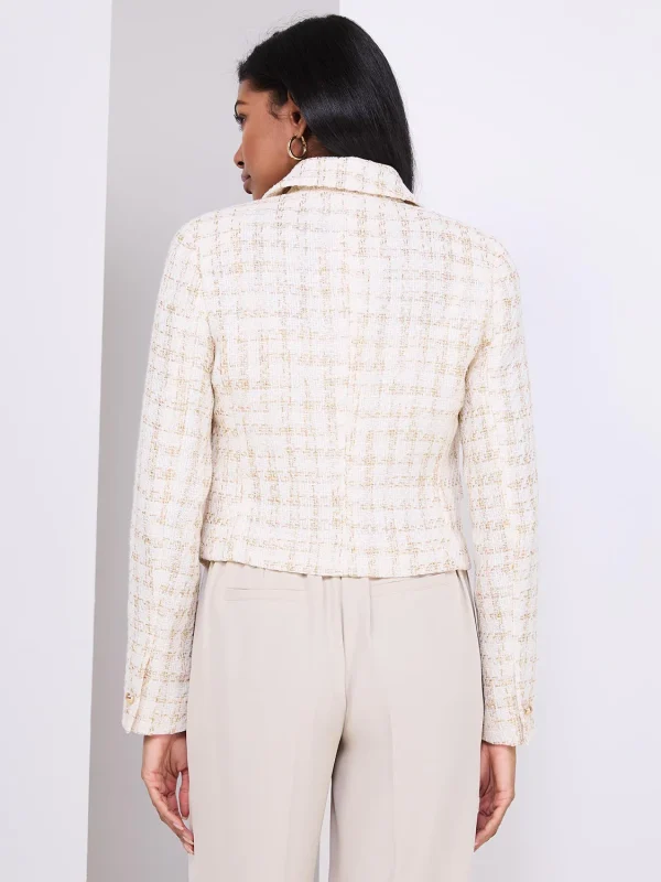 Collared Waisted Boucle Blazer - Image 5