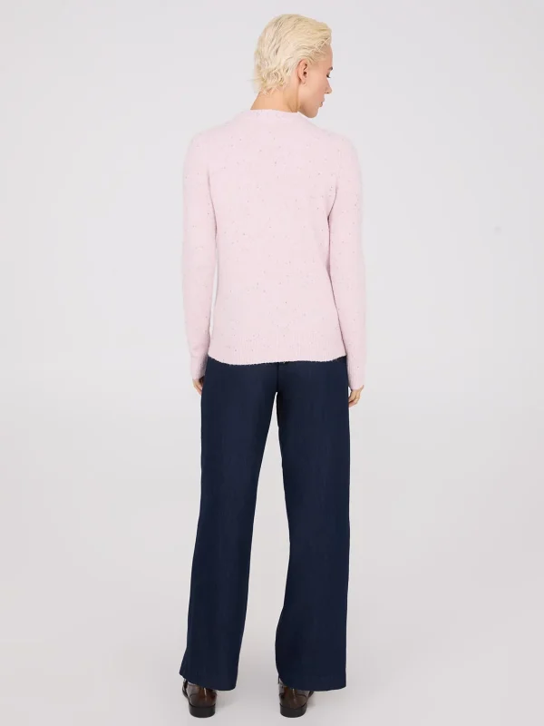 Crew Neck Sweater With Button Details - Image 4
