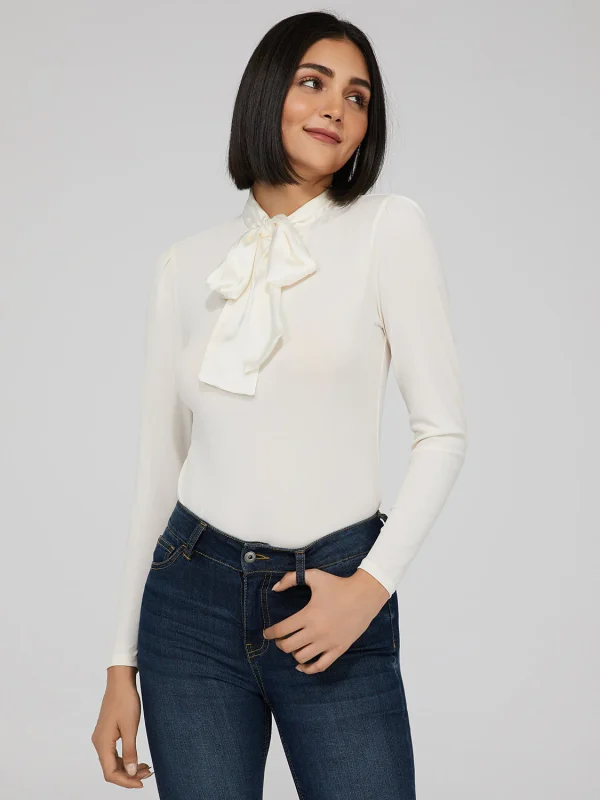 Oversized Satin Bow Top - Image 6