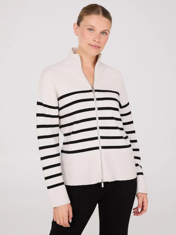 Striped Zip-Front Sweater - Image 6