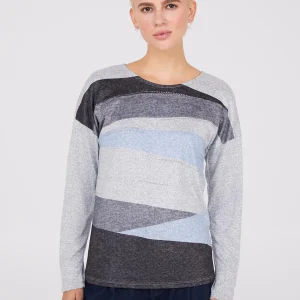 Abstract Colour Block Top With Stud Details
