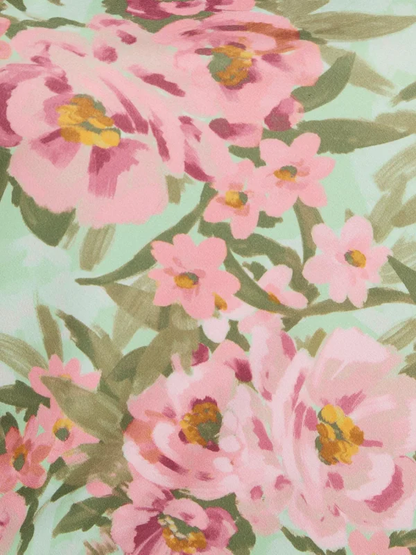 Sleeveless Floral Print Mock Neck Top - Image 6