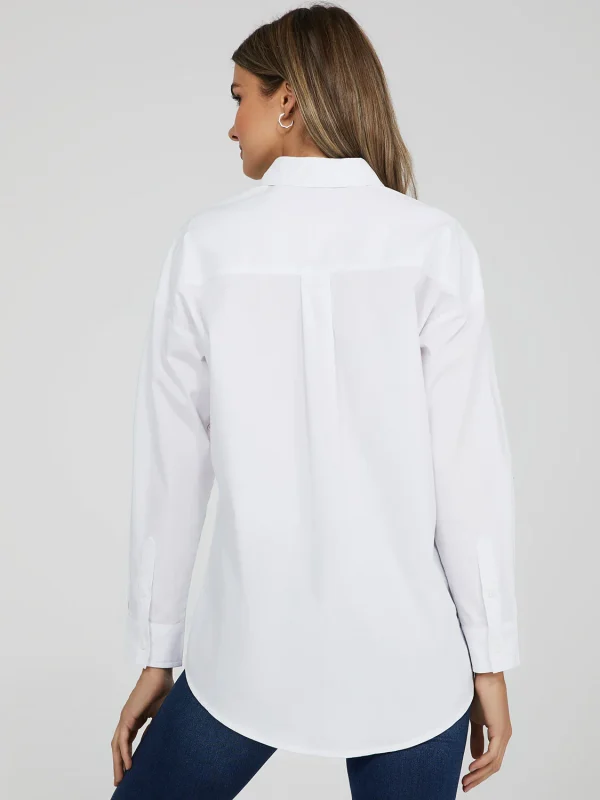 Oversized Long Sleeved Button Down Blouse - Image 4