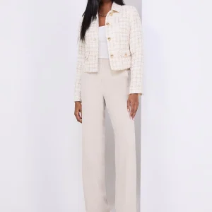 Wide Leg Pull-On Trousers