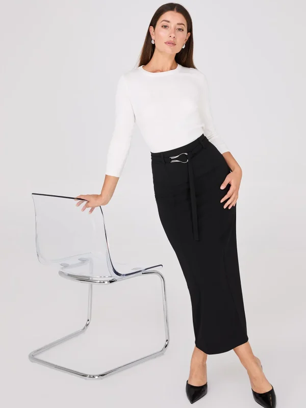 Round Neck Sweater With Button Details - Image 4