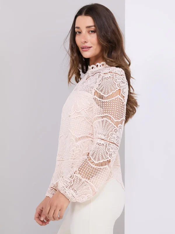 Crochet Balloon Sleeve Top - Image 5