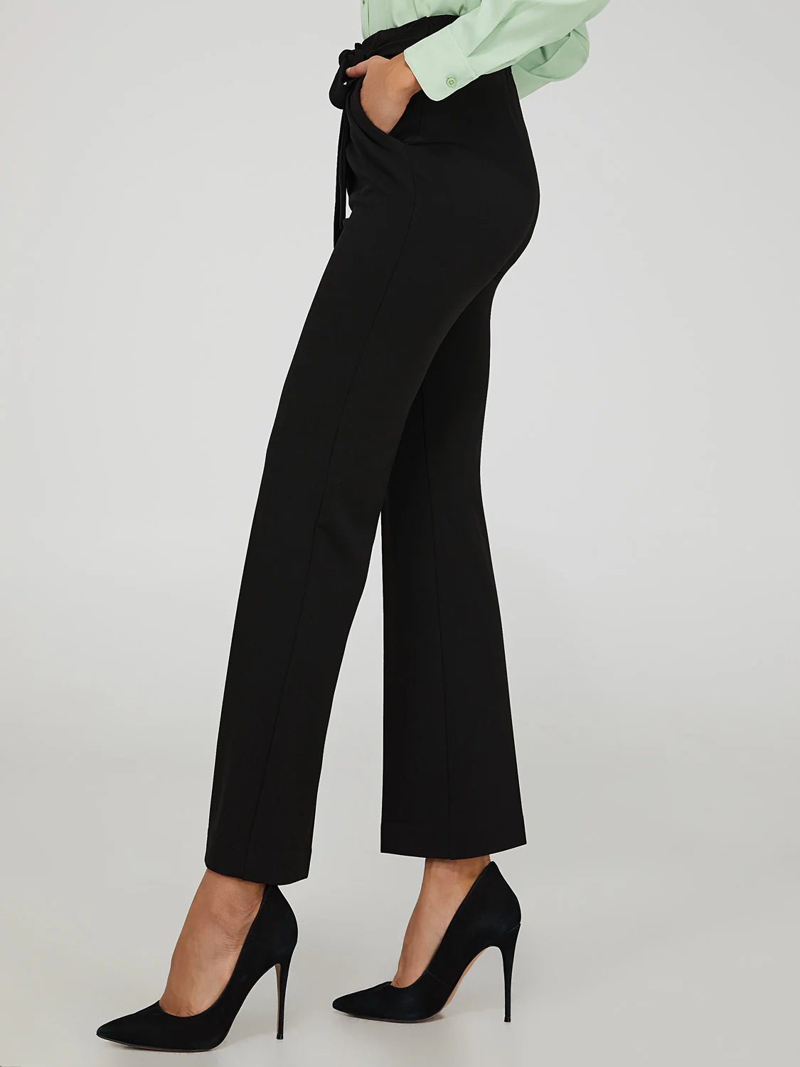 High-Waisted Tie Belt Pants - Image 3