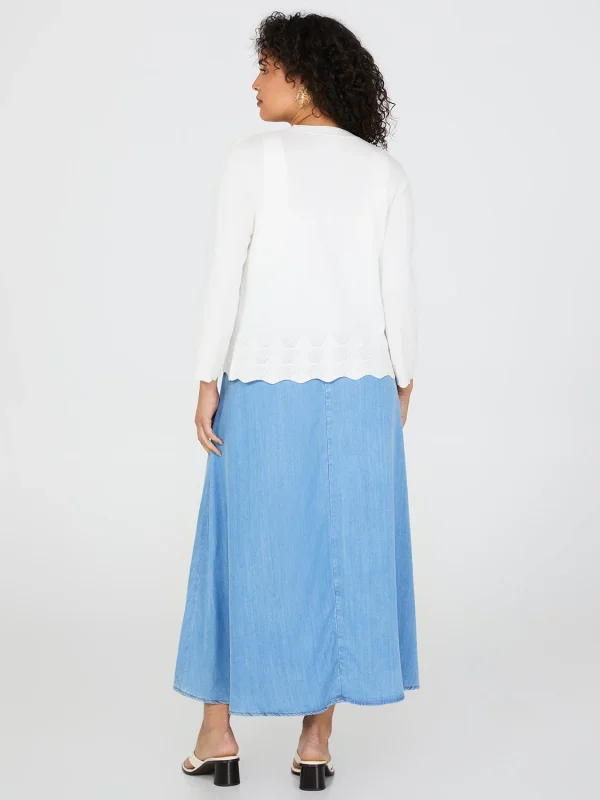 Pointelle Detail Bolero Sweater - Image 7