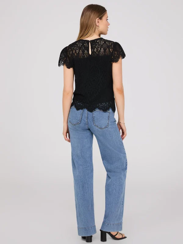 Sweetheart Neckline Top With Scallop Details - Image 8