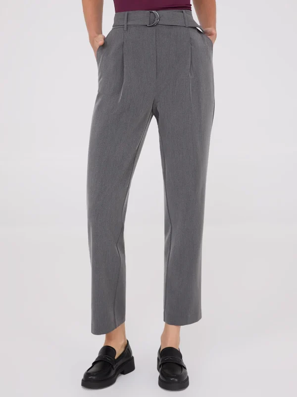 Mid-Rise Pleated Ankle Length Pants - Image 14