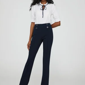 Pull-On Pant With Front Button Detail