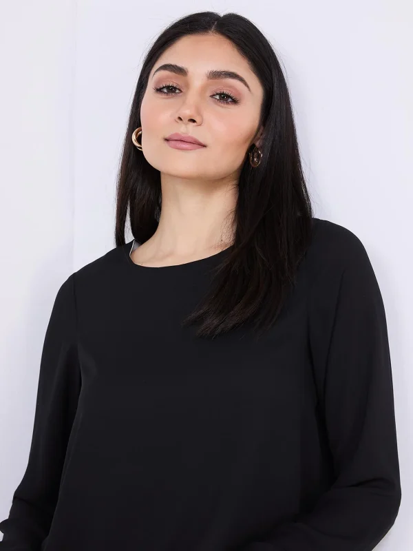 Colour Block Layered Tunic Top - Image 3