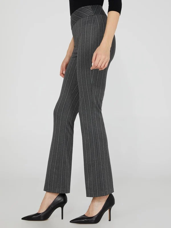 Striped Jacquard Flare Leg Pants - Image 3