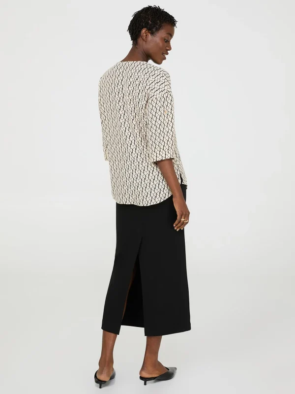 Zip Front V-Neck Top - Image 5