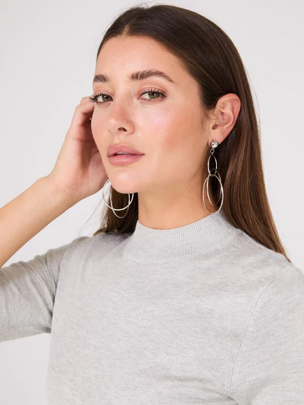 Mock Neck Elbow Sleeve Top - Image 7