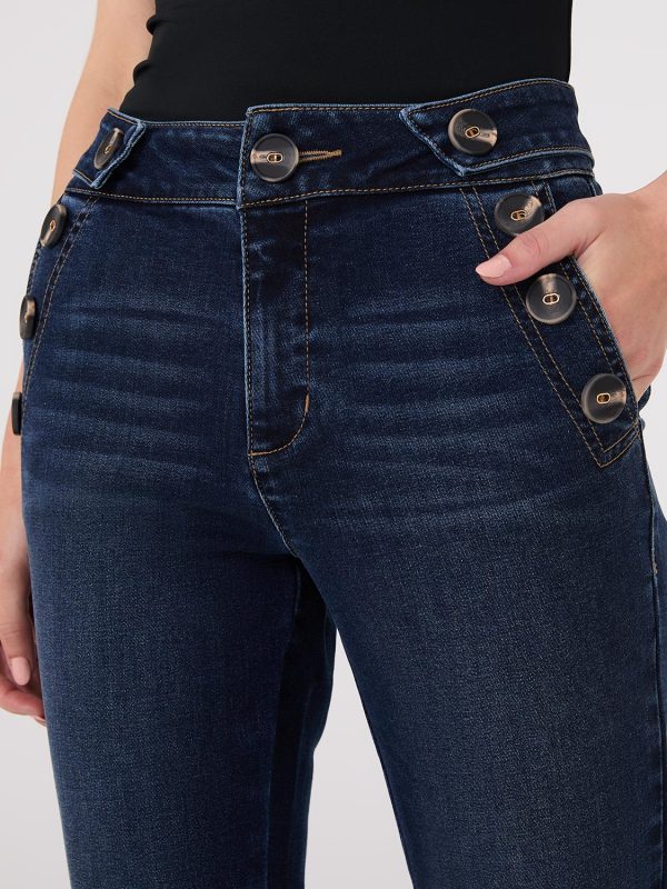 Mid-Rise Long Length Bootcut Sailor Jeans - Image 3